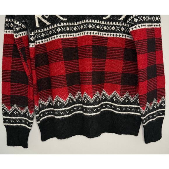NWT Ralph Lauren Holiday Heritage Buffalo Plaid Reindeer Sweater Alpaca Wool - Picture 7 of 14